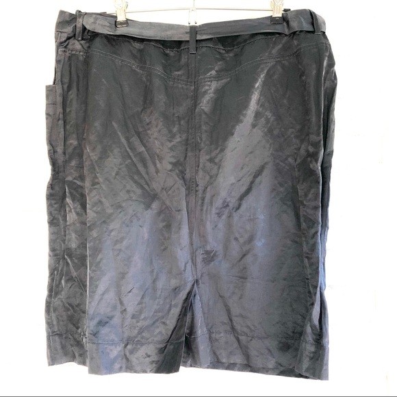 Eileen Fisher Steel Satin Graphite Pencil Skirt - Picture 2 of 6